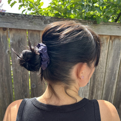 Midnight Purple Silk Scrunchie