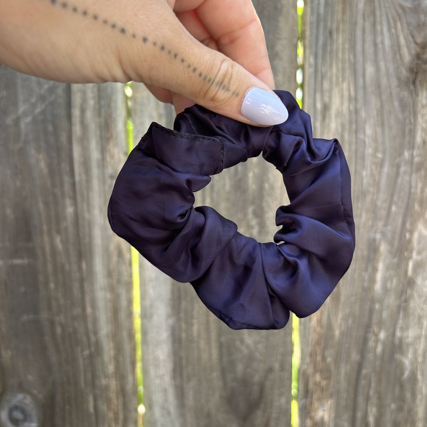 Midnight Purple Silk Scrunchie